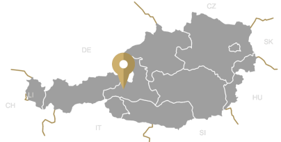 Map: location of Piesendorf near Kaprun in the Salzburger Land, Austria